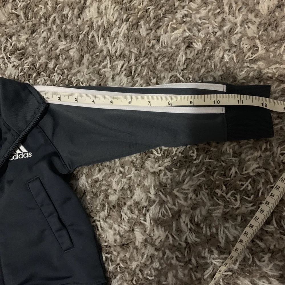 Adidas Grey Track Jacket Back Logo 12 Months Full Zíper - Picture 8 of 8